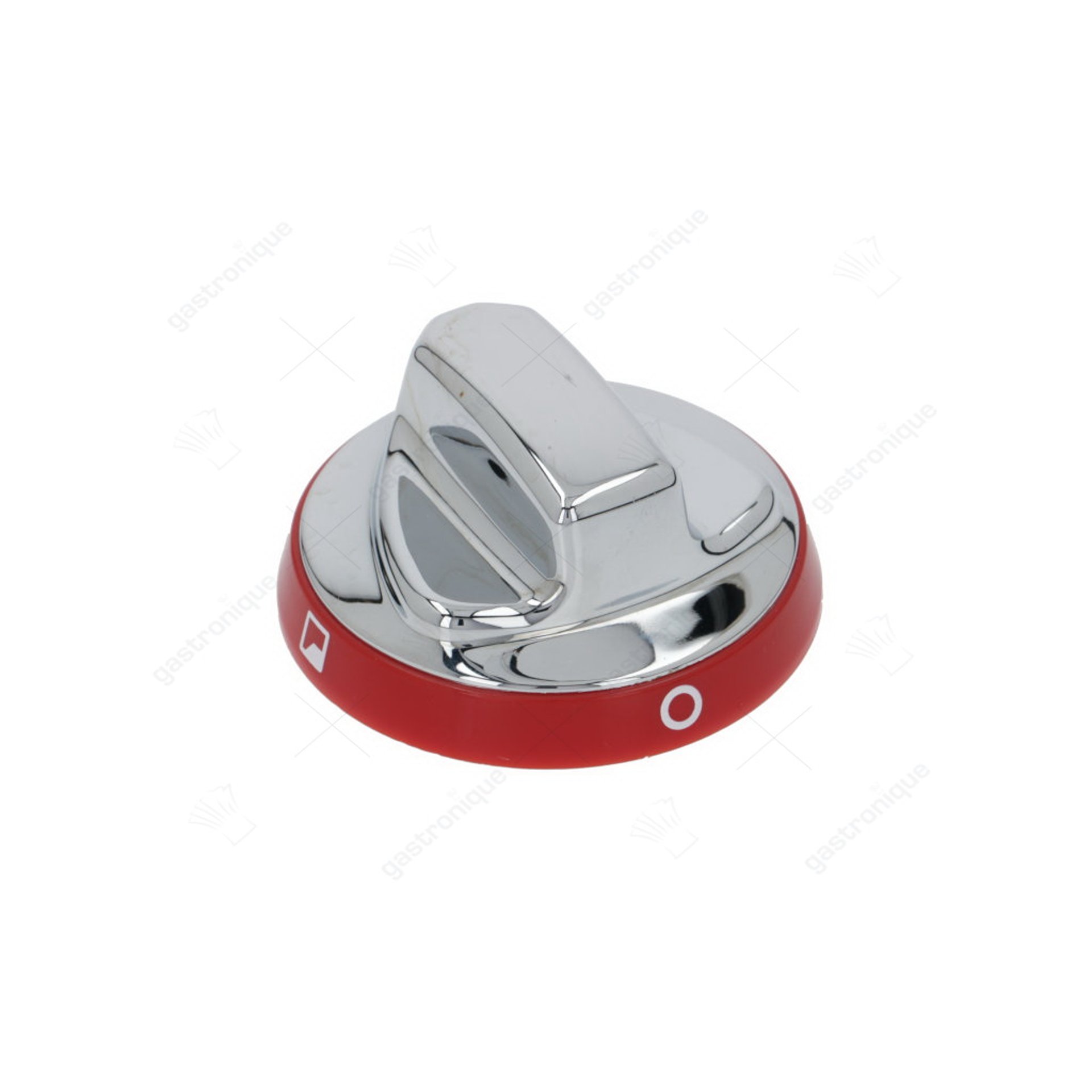 bouton argent-rouge ø 72 mm électrique - image 1