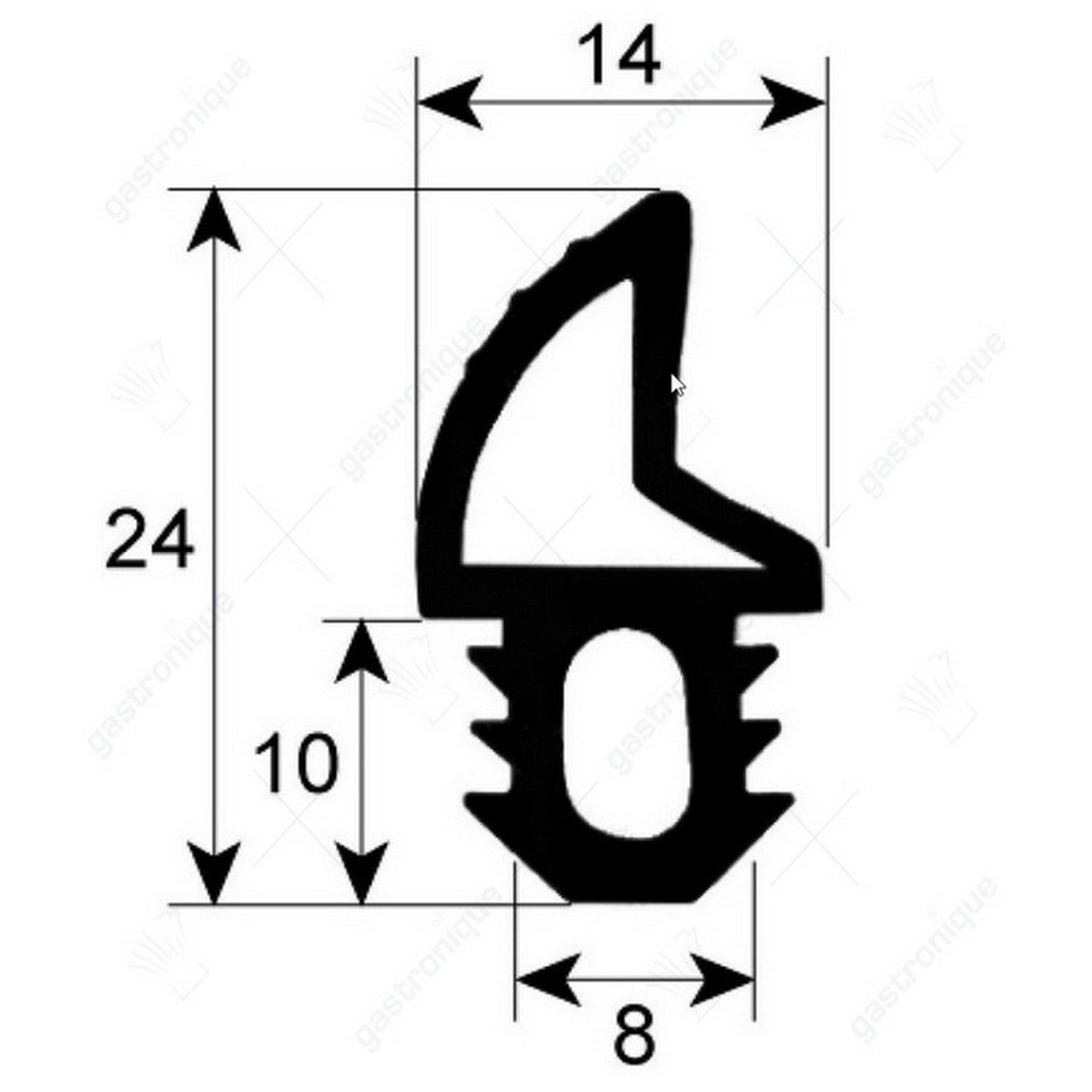 profil en caoutchouc de porte 2755 VPE par mètre - image 1