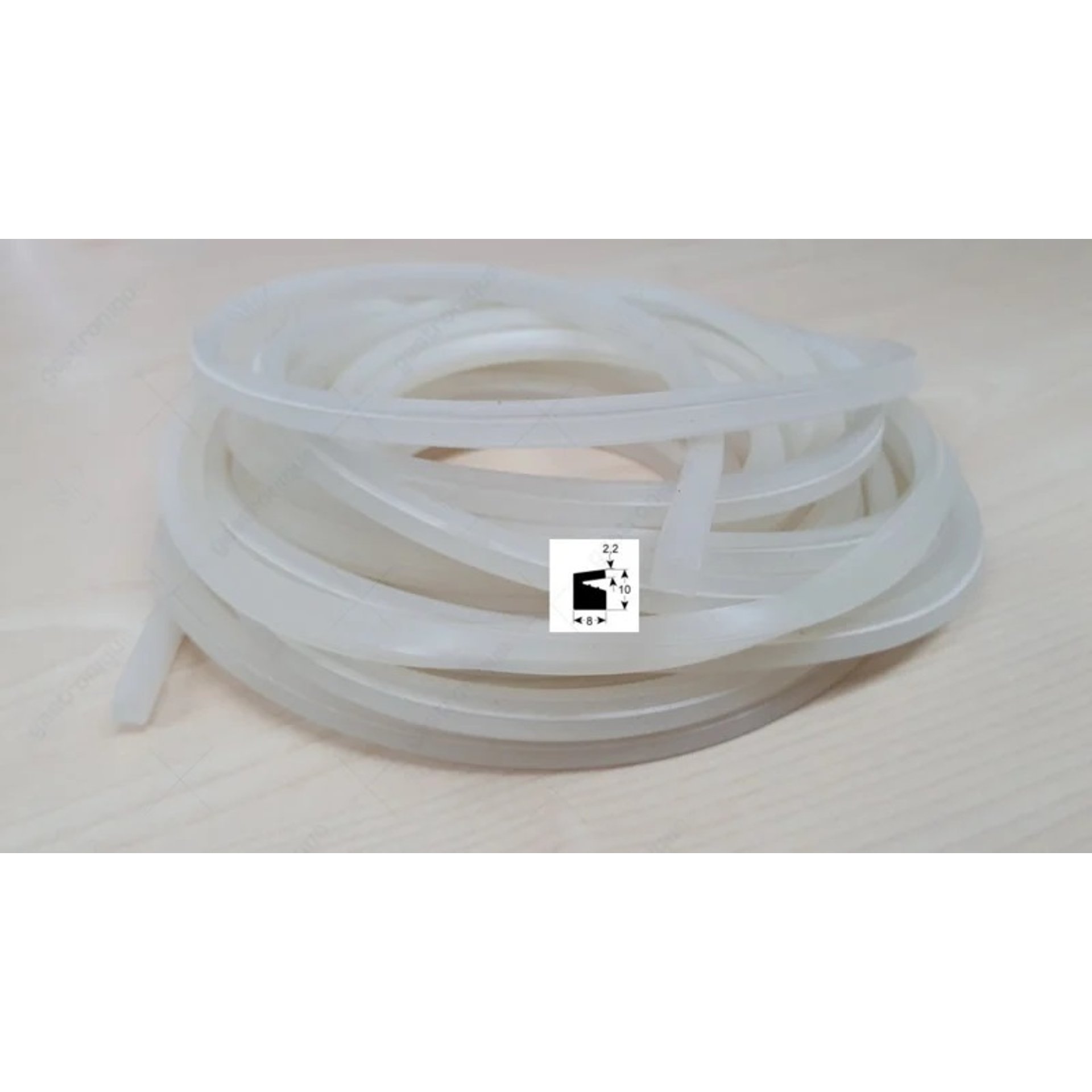 Deckelgummi 8 x 10mm Silikon (12METER) - Bild 1