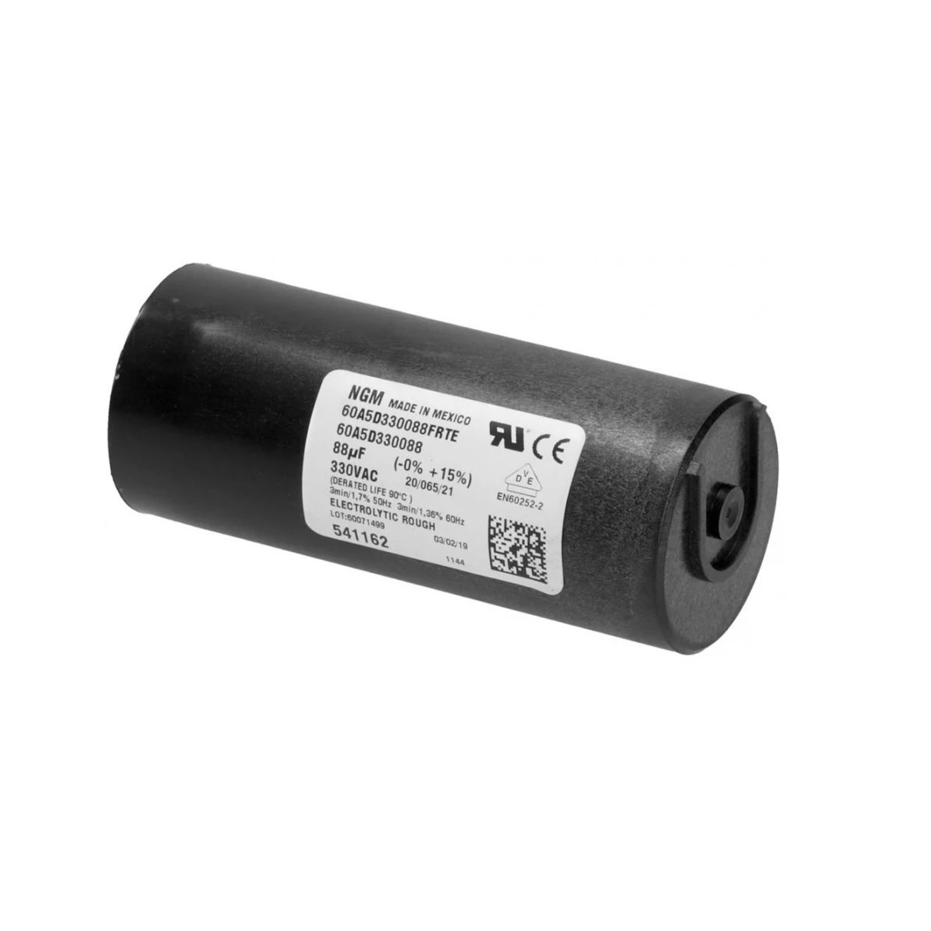 startcondensator 330V 50Hz met weerstand inschakeltijd 3/1,7% capaciteit 88µF - afbeelding 1