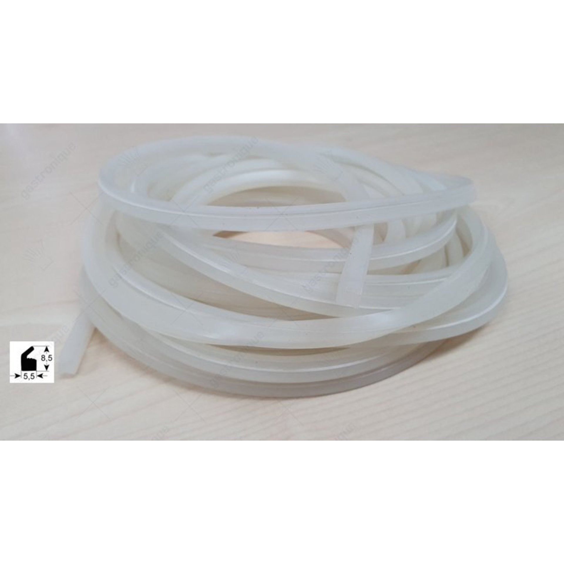 Dekselrubber 5,5 mm (per meter) - afbeelding 1