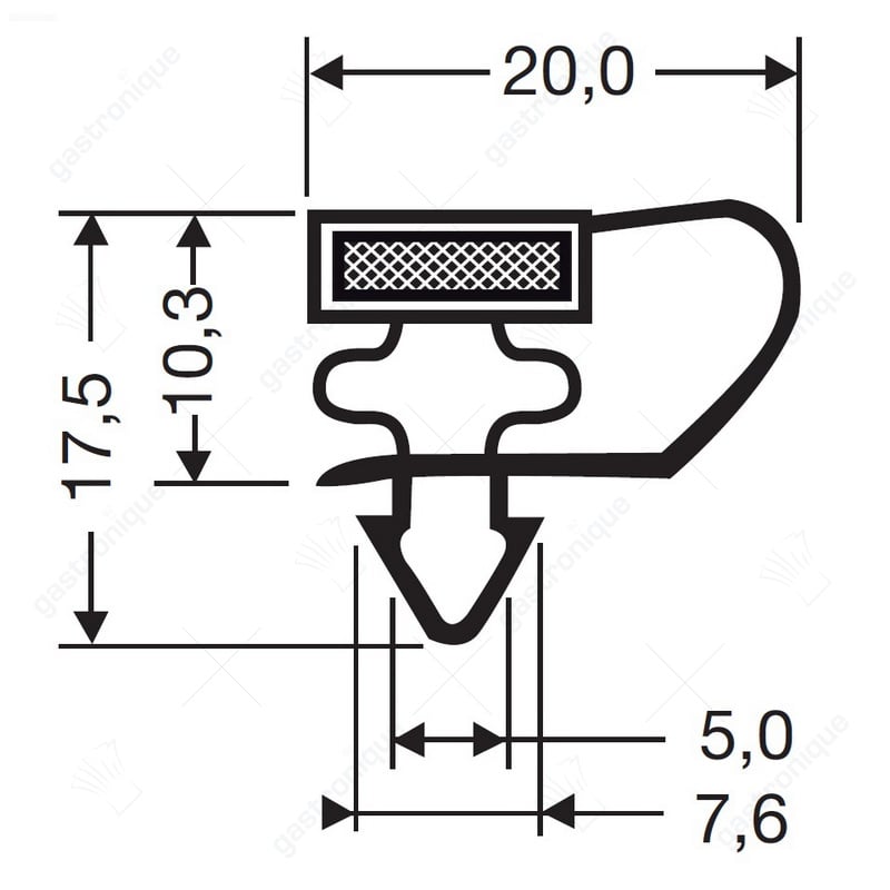 deurrubber 764 x 511 mm zwart - Image 1