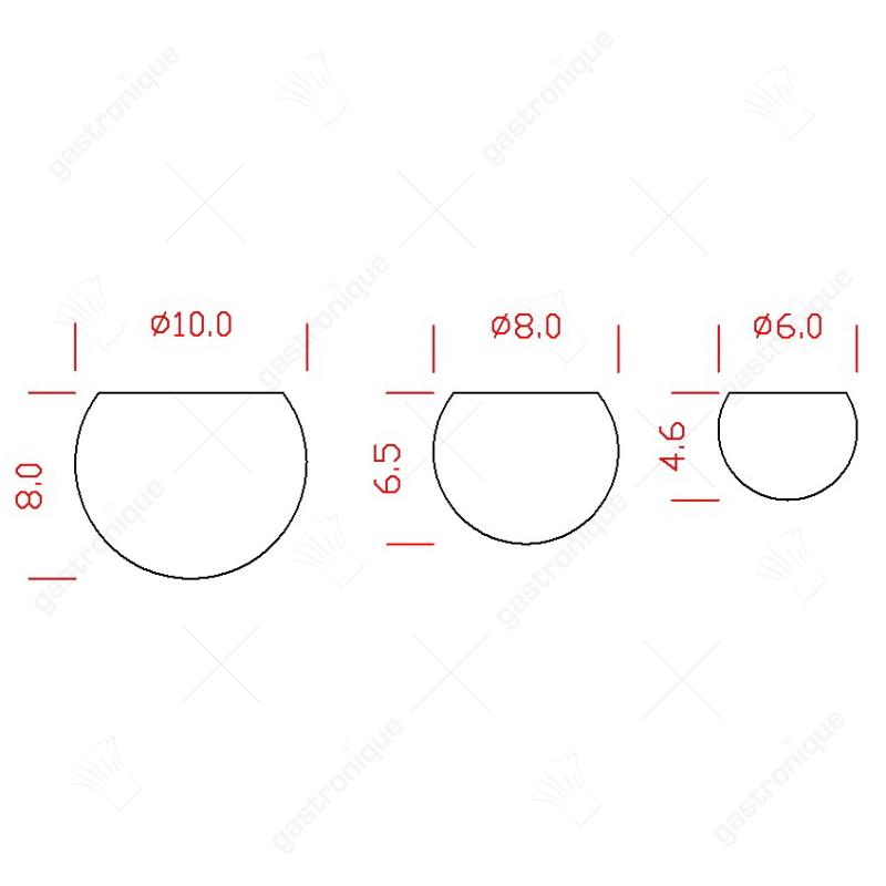 Knopf Gasventil mit Zündflamme ø 72mm Achse ø 8x6,5mm Fase oben rot - Bild 4