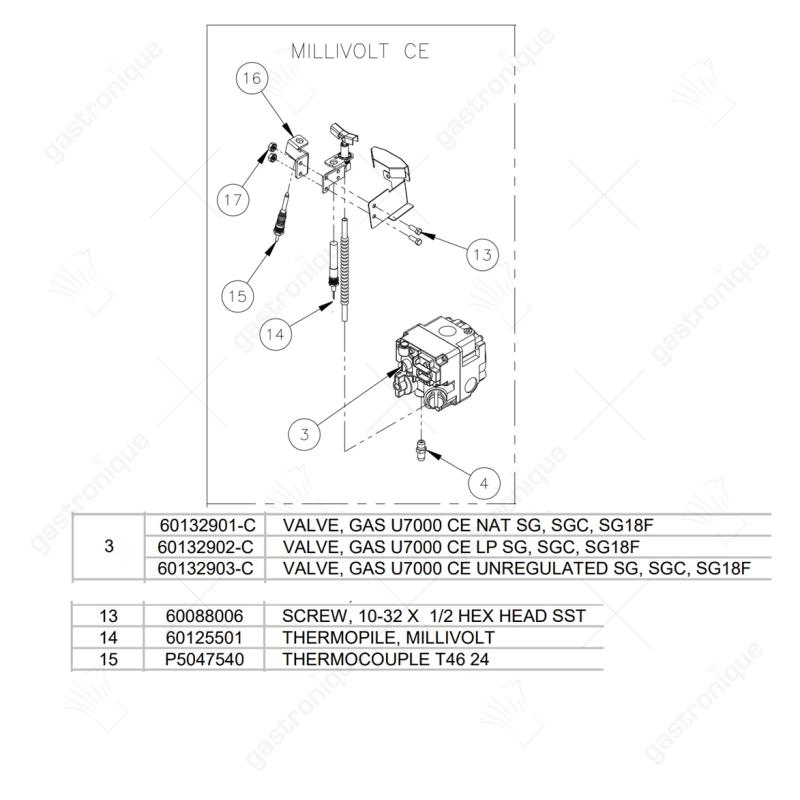 Gasventiel U7000MVRL 1/2"x1/2" 6.7" W.C Nat. sl. magn. TC/TP - afbeelding 3