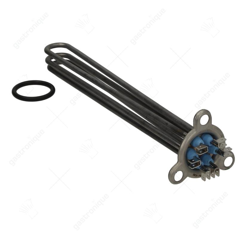Heizelement 4000W 230V L 287mm 3-Loch-Flanschanschluss Flachstecker 6,3mm Rohr ø 6,3mm VC 3 - Bild 1