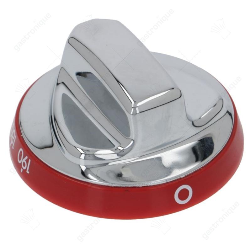 zilveren knop-rood ø 72 mm 110-190°c - afbeelding 1