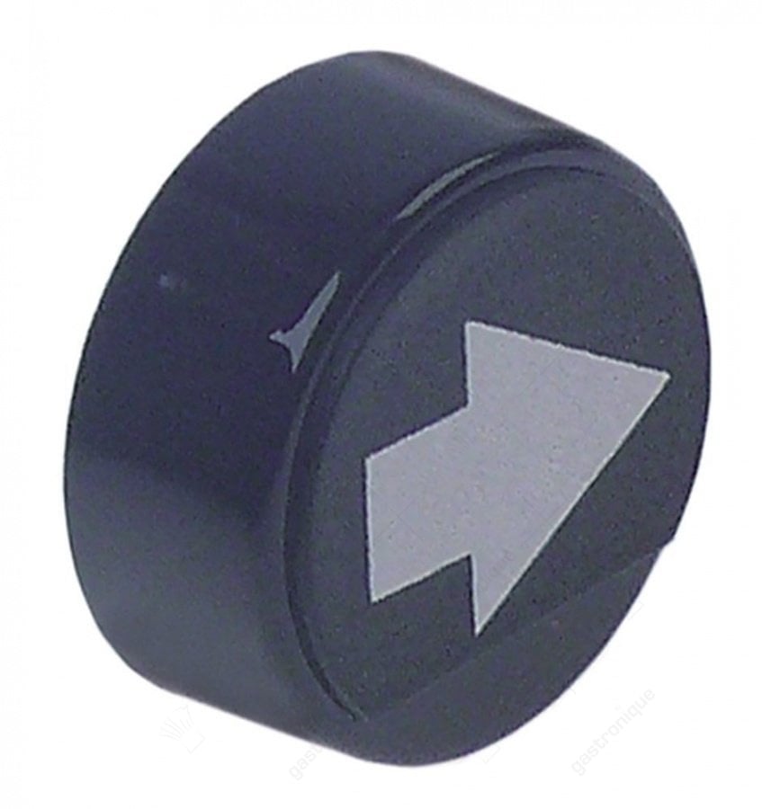 druktaster ø 23mm zwart pijl - Image 1