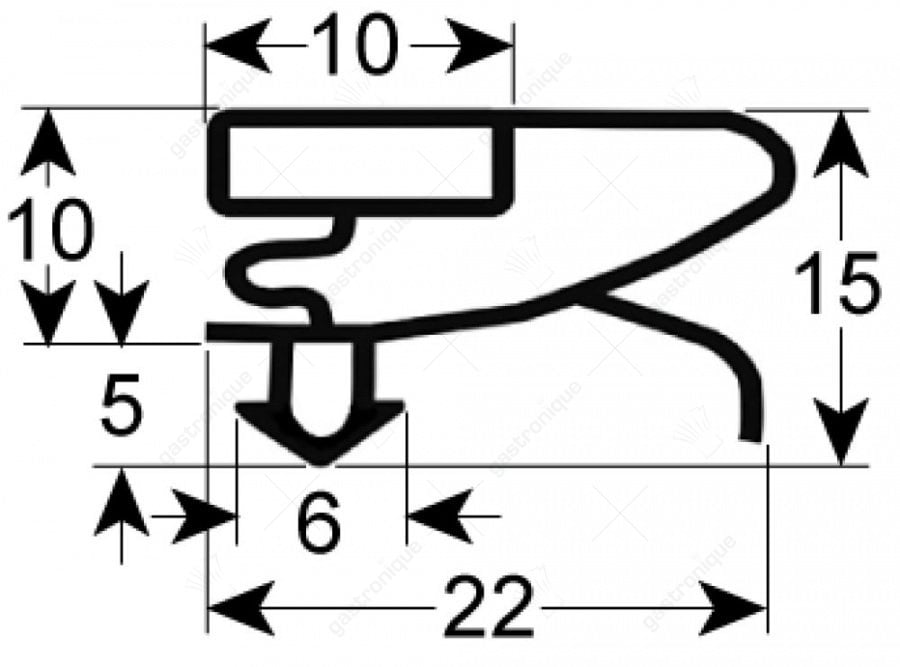 Deurrubber 1014 - 2000 mm - Image 1