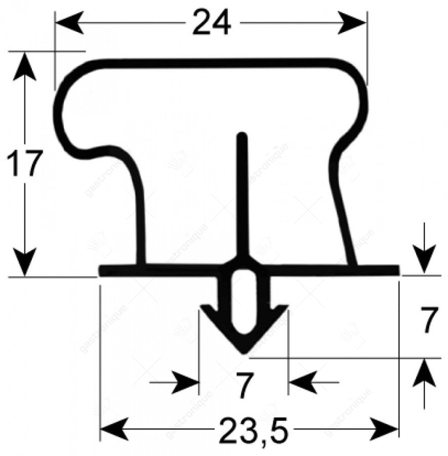 koelceldeurrubber 9920 4000 mm - afbeelding 1