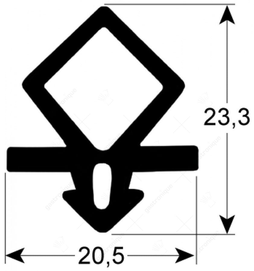 koelceldeurrubber profiel 9935 VPE 6 m zwart - Image 1