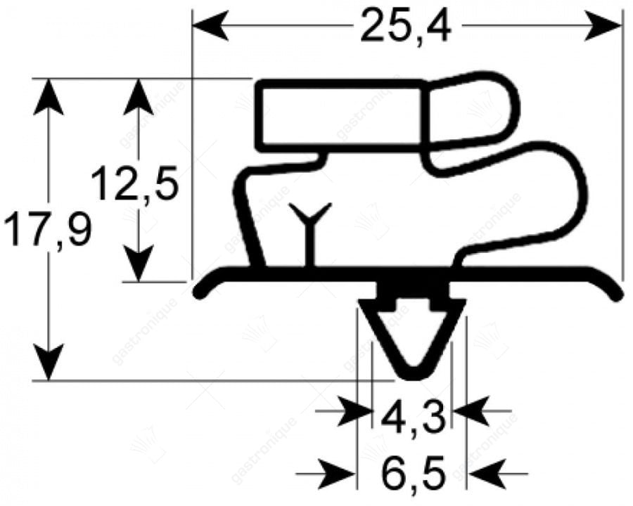 TÜRSCHWELLEN GUMMI 1043 - 2600 mm - Bild 1
