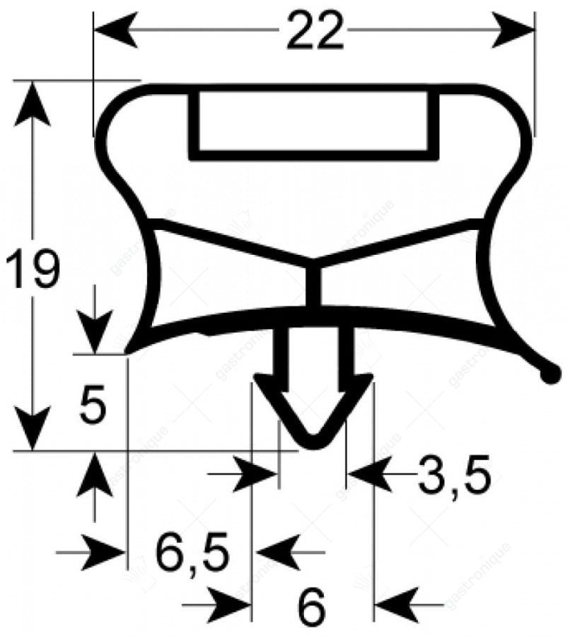 deurrubber 635x472 mm - afbeelding 1