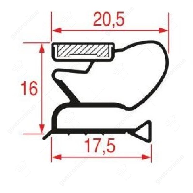 DEURRUBBER 1475x589 mm - afbeelding 1