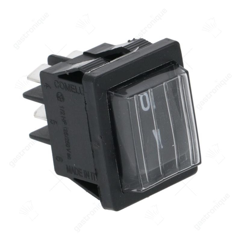 Schakelaar zwart I-O inbouw 30x22 mm - Image 1