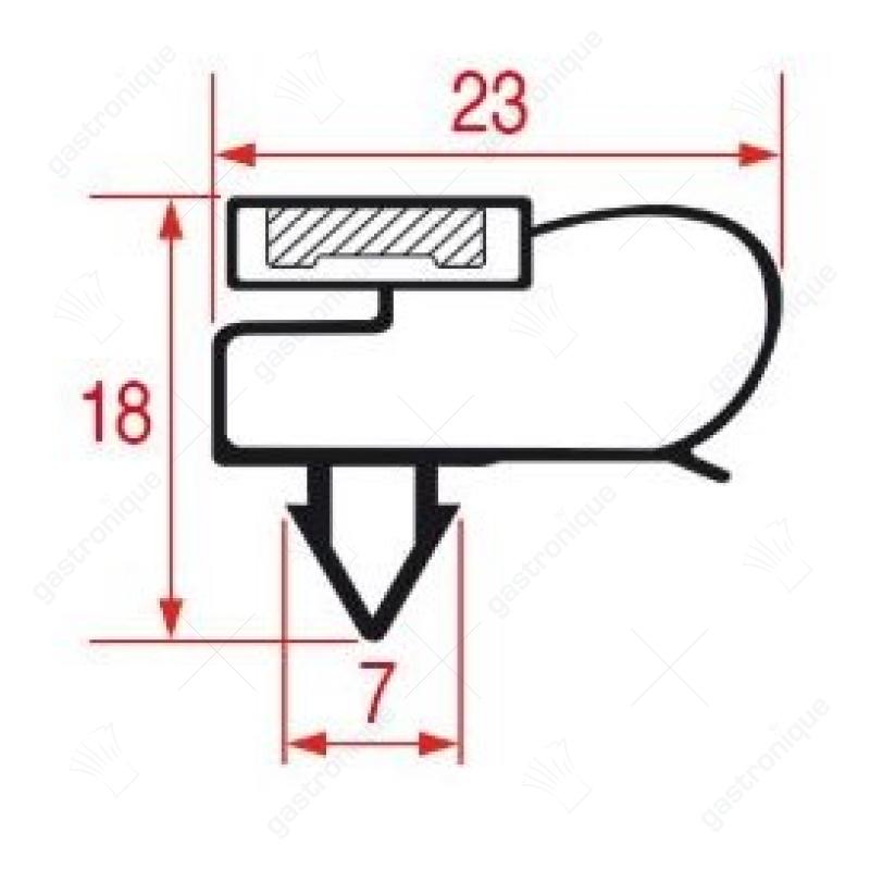 DEURRUBBER 730x575 mm - afbeelding 1