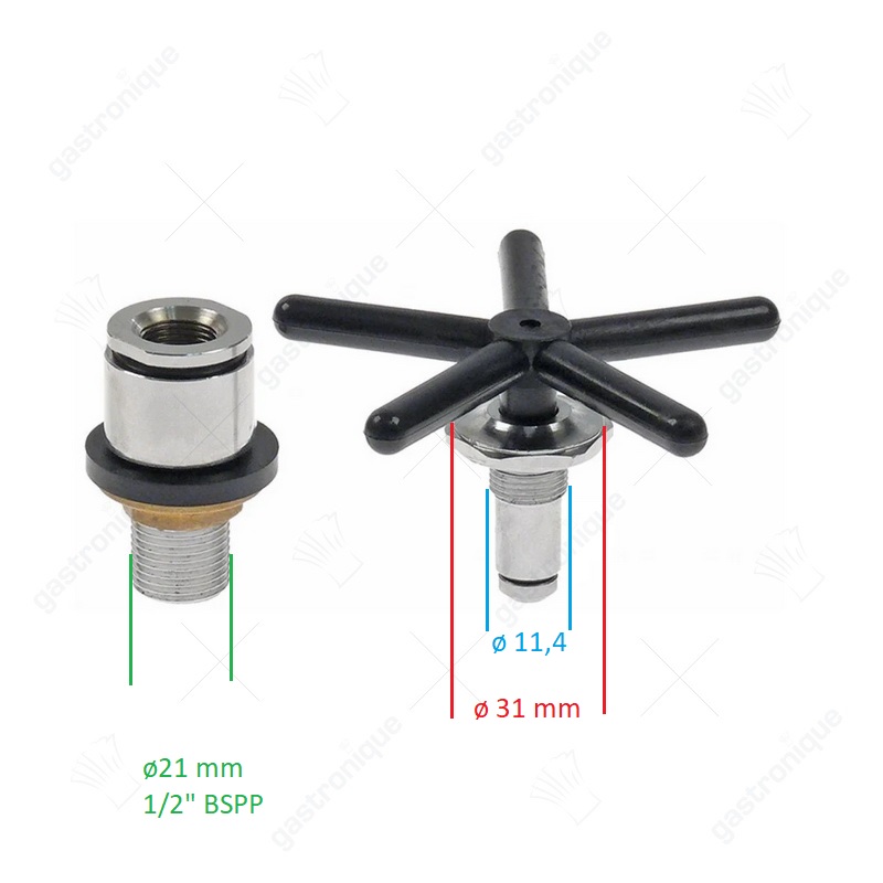rince-verre robinet à bière 1/2" connexion - image 2