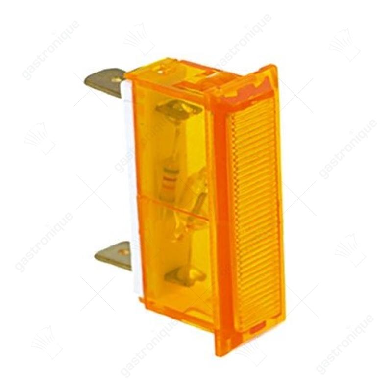 Signalleuchte Einbaumaß 33,1x10,3mm 400V gelb Anschluss Flachstecker 6,3mm - Bild 1