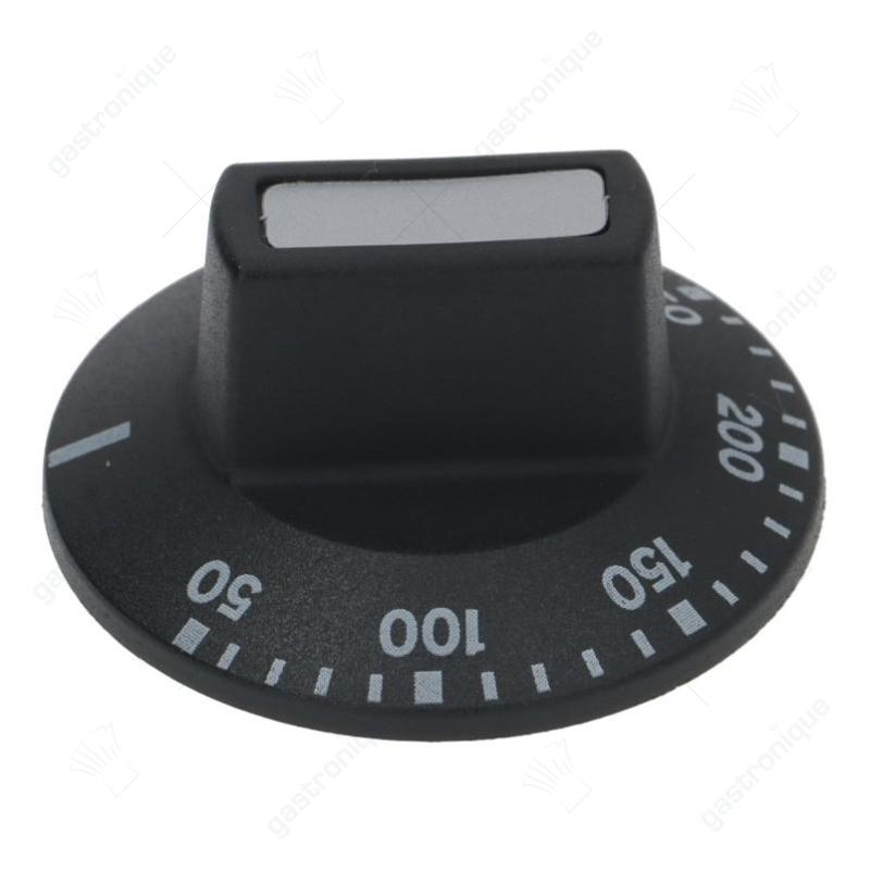 zwarte knop ø 50 mm 50-300°c - afbeelding 1