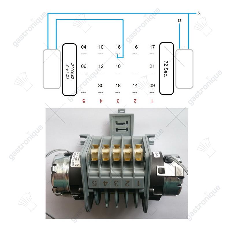 Programmieruhr / Timer 4905DV Räume 5 Laufzeit 72s / 4,8min 230 V CDC Motoren 2 - Bild 3
