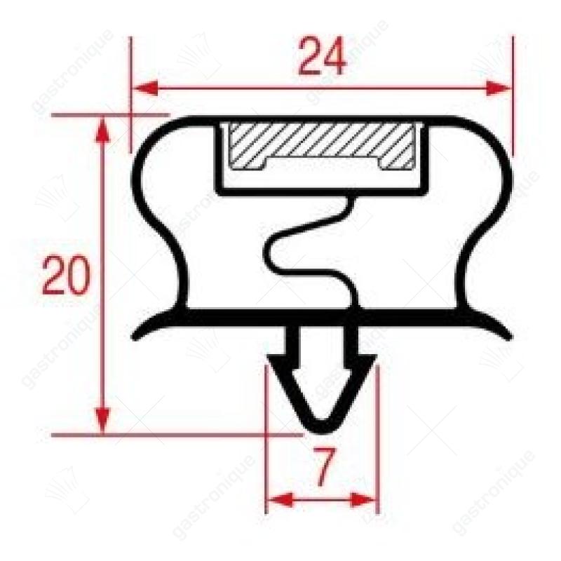DEURRUBBER 745x620 mm - afbeelding 1