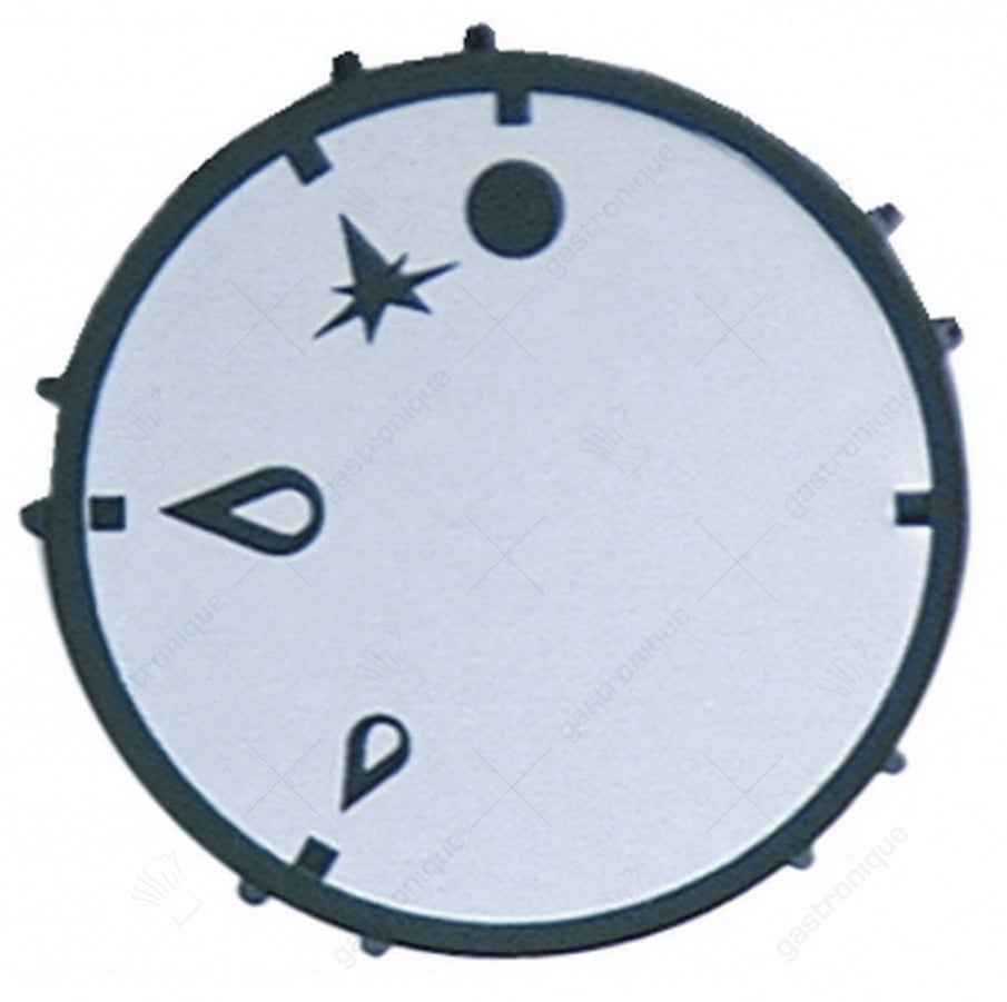 zwarte knop ø 55 mm bedrukt - afbeelding 1