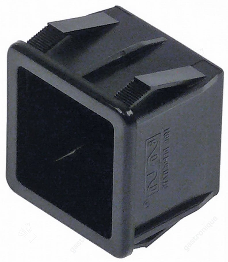 elementhouder eenvoudig inbouwmaat 28,5x28,5mm zwart voor drukknop 23x23mm - Image 1