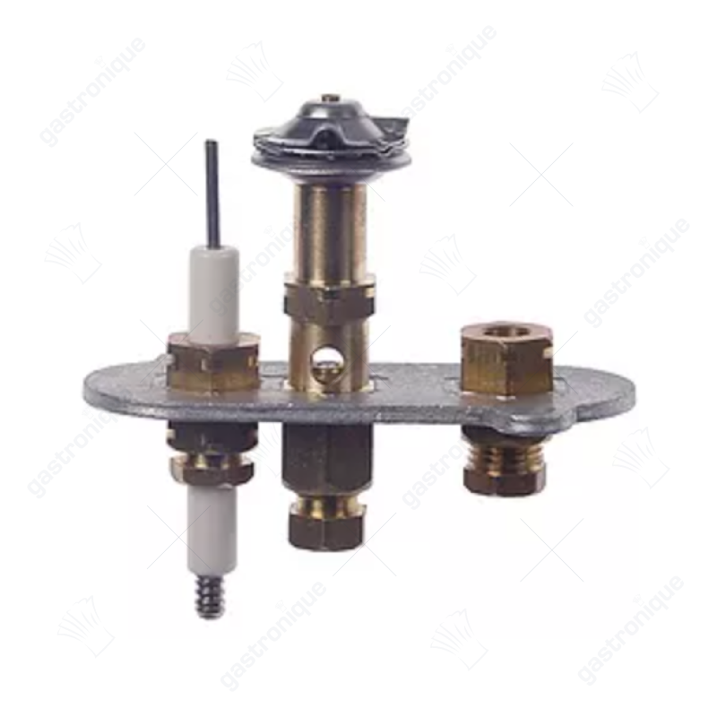 Waakvlambrander 2-vlammig aardgas gasaansluiting 6mm rechts - afbeelding 1