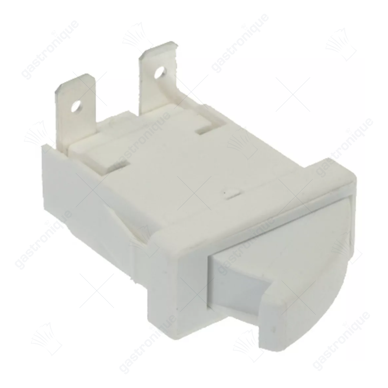 Mikroschalter mit Druckknopf 250V 1NO Anschluss Flachstecker 6,3mm L 26x12mm - Bild 1