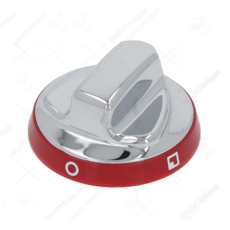 silberner Knopf-rot ø 72 mm electr. - Bild 1