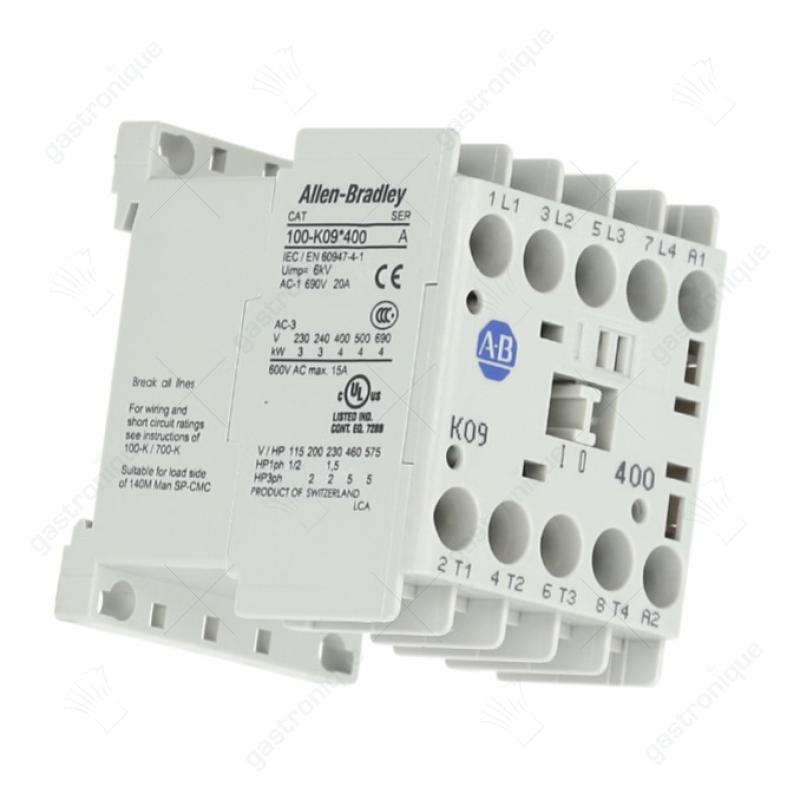 Relais AC1 20A 230VAC (AC3/400V) 9A/4kW Hauptkontakt 4NO Schraubanschluss allen-bradley k09 - Bild 2