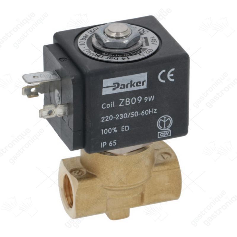 magneetventiel 2-weg 230 VAC ingang 1/4" uitgang 1/4" aansluiting 1/4" L 40mm - Image 1
