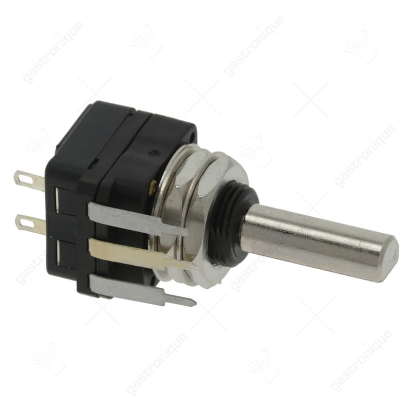 Potentiometer 5,2KOhm Drehwinkel 300° mit Schalterachse L 18mm Gewinde M10x0,75 - Bild 1