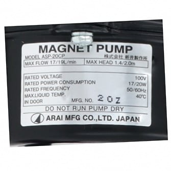 Magnetpumpe KITASHIBA LMP 20CP Eingang extern ø 50 mm - Ausgang extern ø 50 mm ASP-20CP - Bild 3