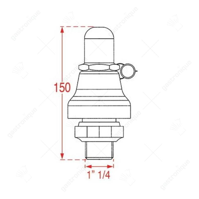 Sicherheitsventil Gewinde 1¼" Aktivierungsdruck 0,5bar - Bild 2