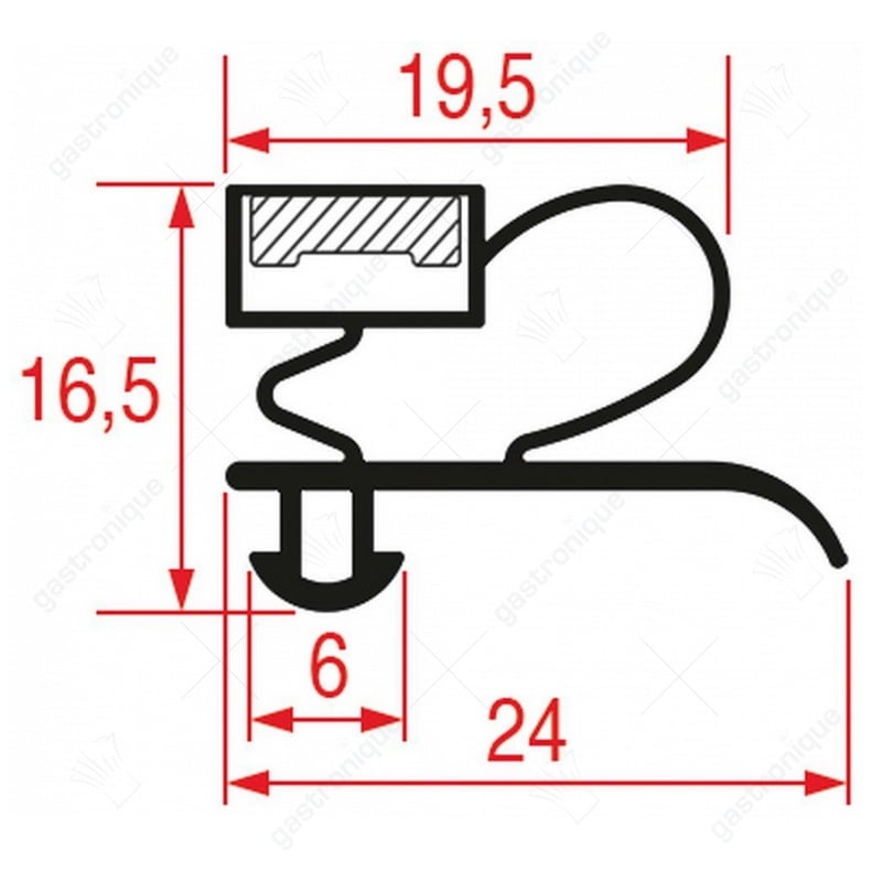 DEURRUBBER 1550x650 mm - Image 1