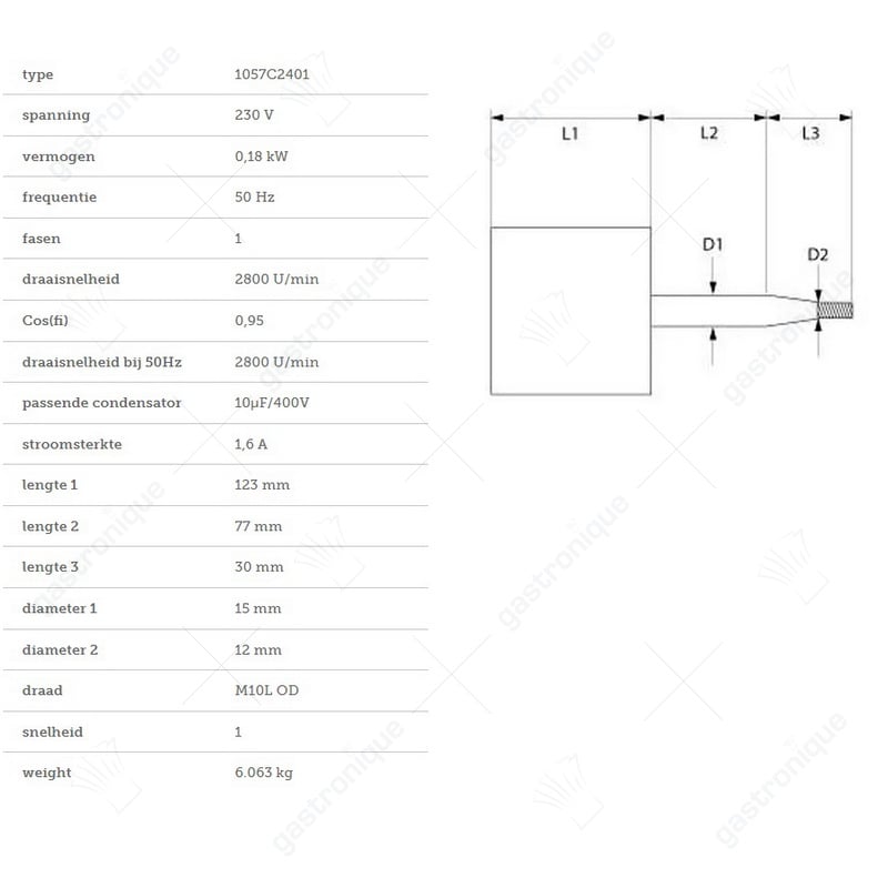 Motor 1057c2401 0,25kw 230v 50hz - Bild 3