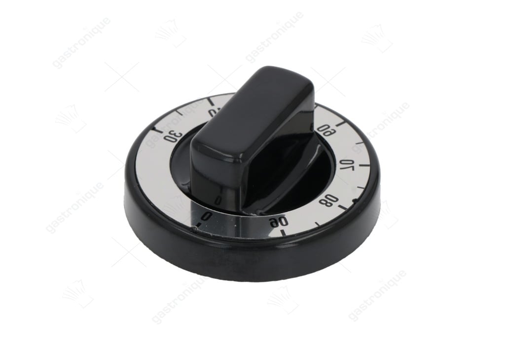 zwarte knop ø 70 mm 30-90°c - afbeelding 1