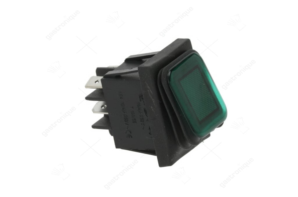 DRUKSCHAKELAAR 2 POLIG GROEN 16A 250V - Image 1