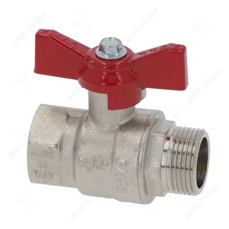 kogelkraan ingang 3/4" OD uitgang 3/4" ID L 68mm zonder greep as ø 12x9mm - Image 1