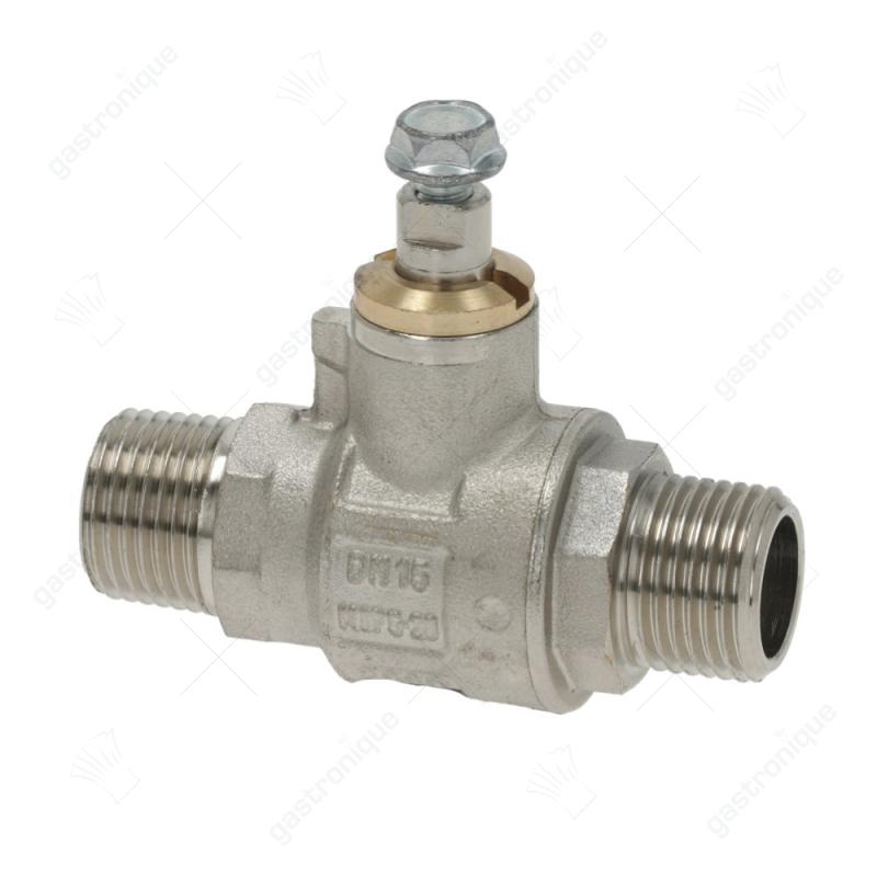 kogelkraan ingang 1/2" OD uitgang 1/2" OD L 74mm zonder greep as ø 10x7mm voor pijp ø 14mm - Image 1
