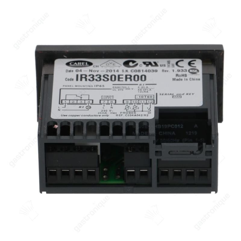 elektronischer Regler CAREL IR33S0ER00 Einbaumaß 71x29mm Einbautiefe 56,5mm 240V - Bild 2