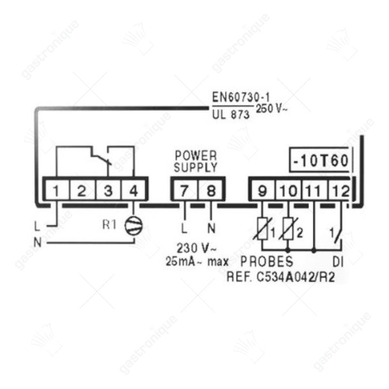 elektronischer Regler CAREL IR33S0ER00 Einbaumaß 71x29mm Einbautiefe 56,5mm 240V - Bild 3