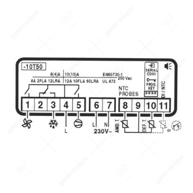 elektronischer Regler CAREL PZIAC0H010K = PJEZC0H010 Einbaumaß 71x29mm Einbautiefe 59mm 230V - Bild 2