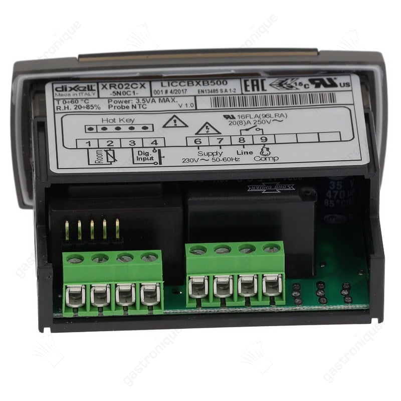 elektronischer Regler DIXELL XR02CX-5N0C1 Einbaumaß 71x29mm Einbautiefe 56mm 230V - Bild 2