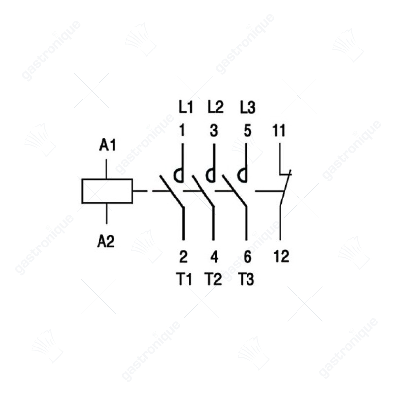 Relais AC1 25A 400VAC (AC3/400V) 9A/4kW Hauptkontakt 3NO Hilfskontakt 1NO - Bild 2