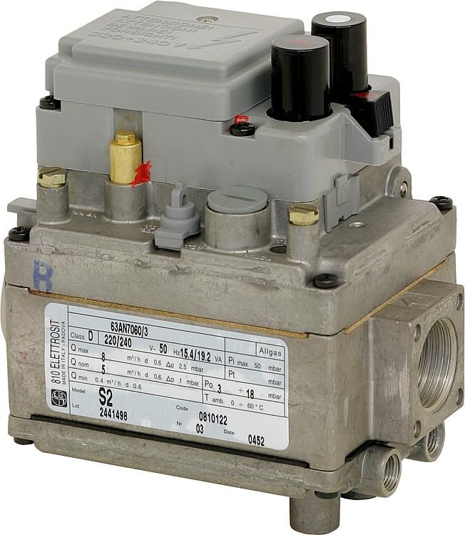 gasventiel SIT type ELETTROSIT 810 230V gasingang 1/2" gasuitgang 1/2" thermoelementaansluiting M9x1 valve - Image 1