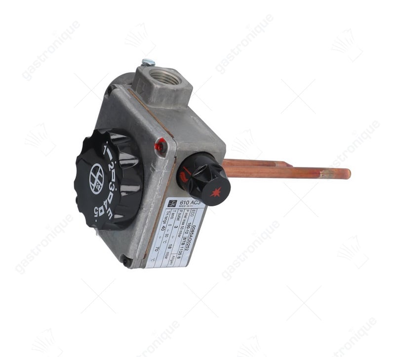 gasthermostaat type serie 610 AC3 30-70°C gasingang 1/2" gasuitgang 1/2" - afbeelding 1