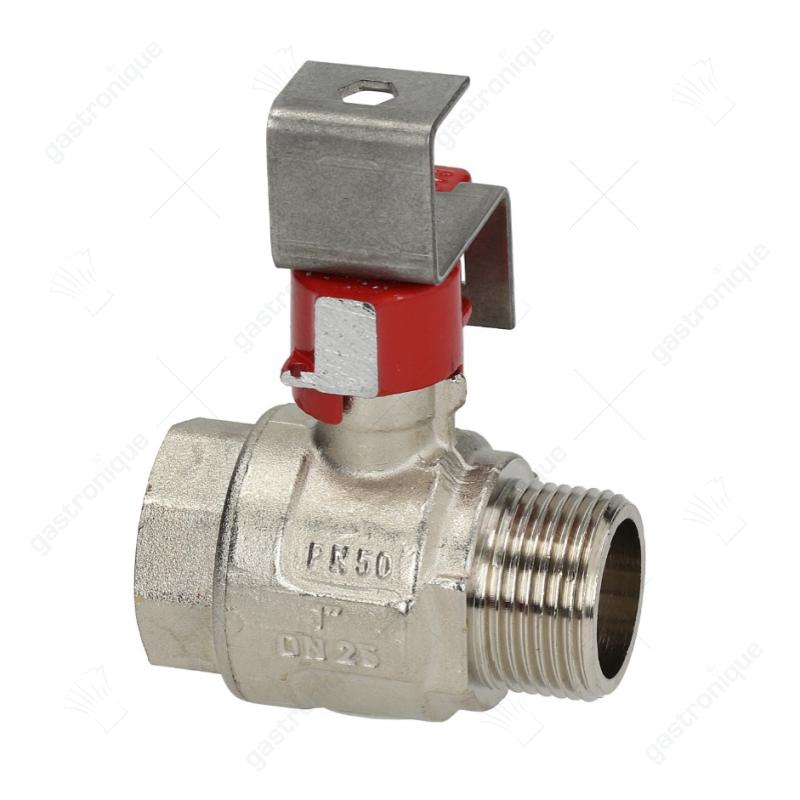 kogelkraan ingang 1" OD uitgang 1" ID L 73mm zonder greep - Image 1
