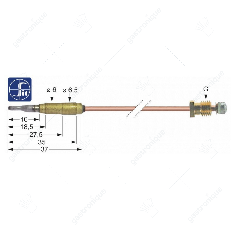 thermokoppel M8x1 L 850mm steekhuls ø6,0mm - Image 1