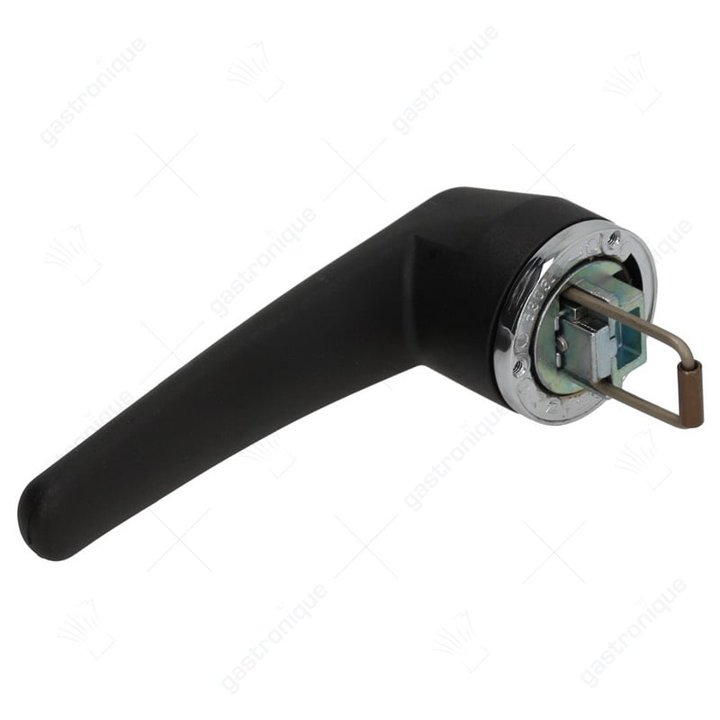 Türgriff für Heißluftofen L 175mm B 100mm H 53mm Federlänge 42mm M4 schwarz Kunststoff rund - Bild 2